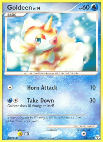 Goldeen Diamond & Pearl Pokemon Card