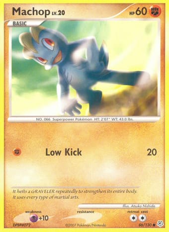 Machop Diamond & Pearl Pokemon Card