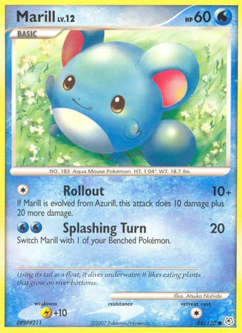 Marill Diamond & Pearl Pokemon Card