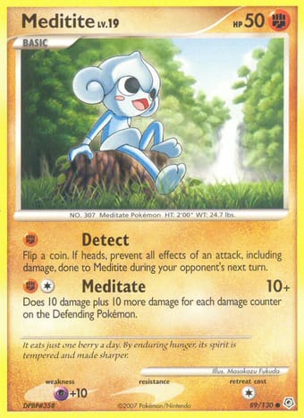Meditite Diamond & Pearl Pokemon Card
