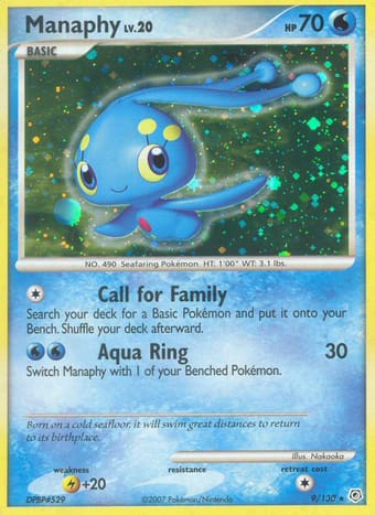 Manaphy Diamond & Pearl Pokemon Card