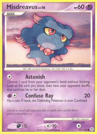 Misdreavus Diamond & Pearl Pokemon Card