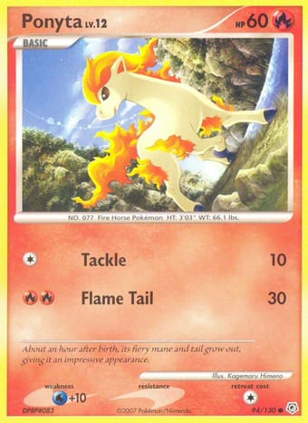 Ponyta Diamond & Pearl Pokemon Card