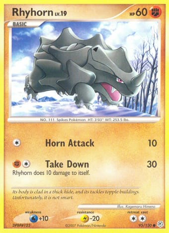 Rhyhorn Diamond & Pearl Pokemon Card