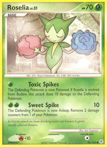Roselia Diamond & Pearl Pokemon Card