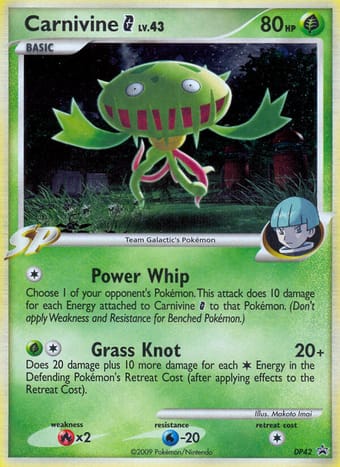 Carnivine G DP Black Star Promos Pokemon Card