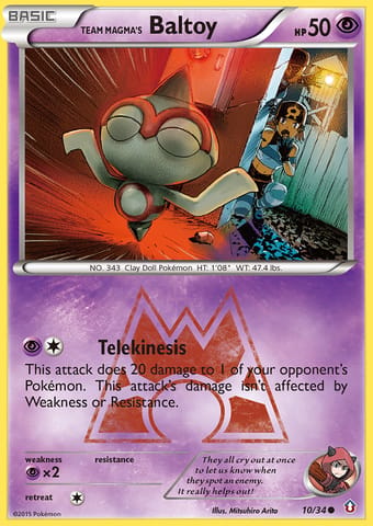 Team Magma's Baltoy Double Crisis Pokemon Card