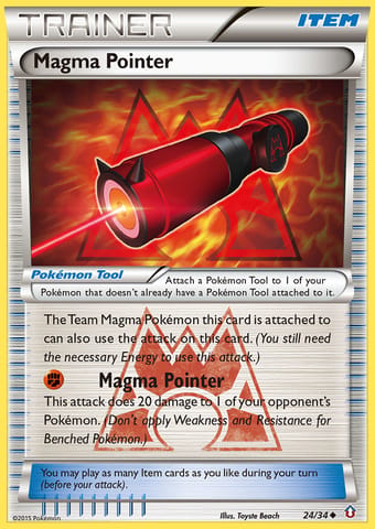 Magma Pointer Double Crisis Pokemon Card