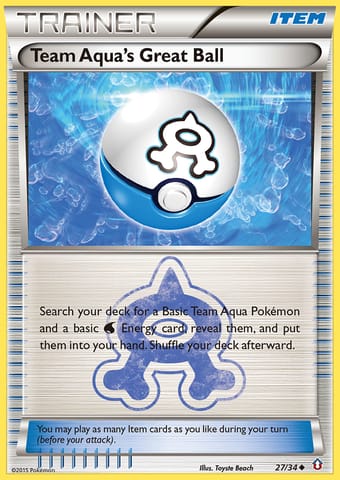Team Aqua's Great Ball Double Crisis Pokemon Card