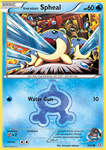 Team Aqua's Spheal Double Crisis Pokemon Card