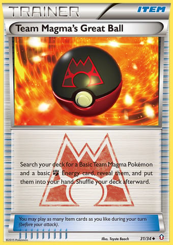 Team Magma's Great Ball Double Crisis Pokemon Card