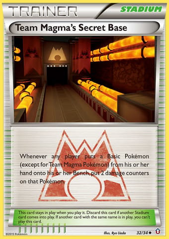 Team Magma's Secret Base Double Crisis Pokemon Card