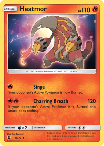 Heatmor Dragon Majesty Pokemon Card