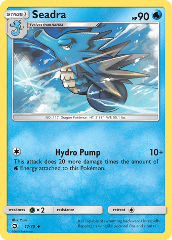 Seadra Dragon Majesty Pokemon Card