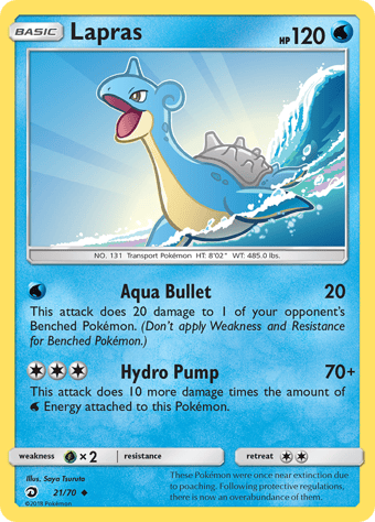 Lapras Dragon Majesty Pokemon Card
