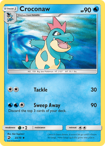Croconaw Dragon Majesty Pokemon Card
