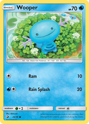 Wooper Dragon Majesty Pokemon Card