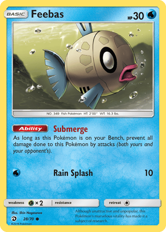Feebas Dragon Majesty Pokemon Card