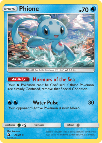 Phione Dragon Majesty Pokemon Card