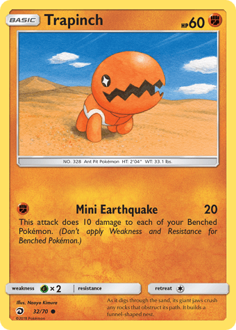 Trapinch Dragon Majesty Pokemon Card
