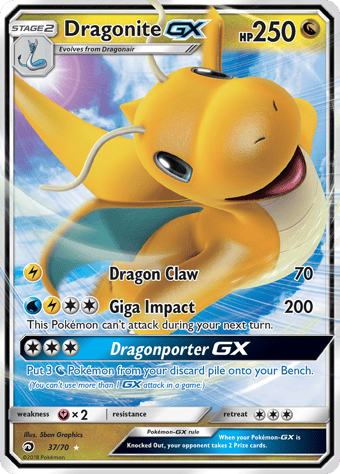 Dragonite-GX Dragon Majesty Pokemon Card