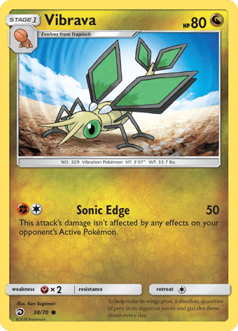 Vibrava Dragon Majesty Pokemon Card