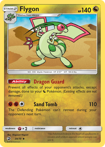 Flygon Dragon Majesty Pokemon Card