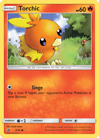 Torchic Dragon Majesty Pokemon Card