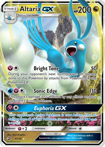 Altaria-GX Dragon Majesty Pokemon Card