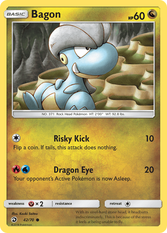 Bagon Dragon Majesty Pokemon Card