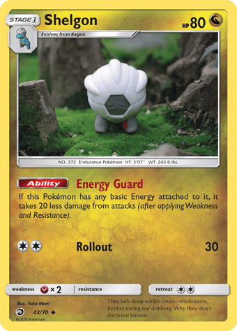 Shelgon Dragon Majesty Pokemon Card