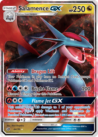 Salamence-GX Dragon Majesty Pokemon Card