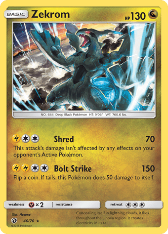 Zekrom Dragon Majesty Pokemon Card