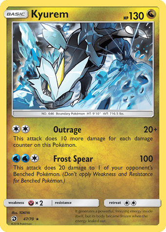 Kyurem Dragon Majesty Pokemon Card