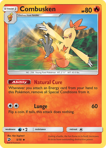 Combusken Dragon Majesty Pokemon Card
