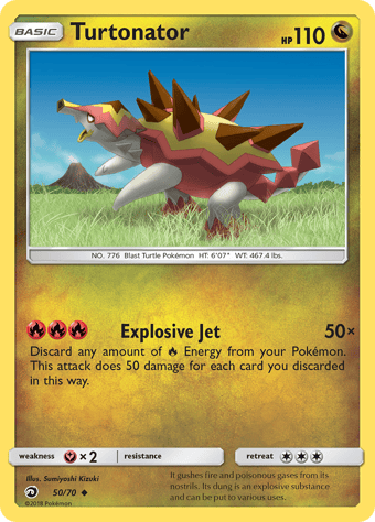 Turtonator Dragon Majesty Pokemon Card