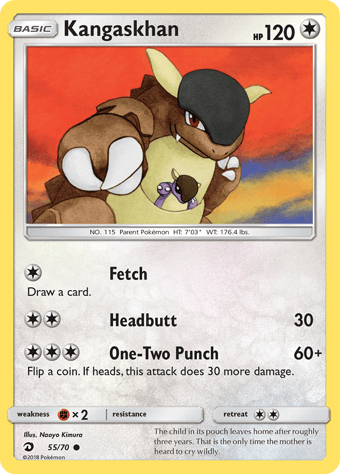 Kangaskhan Dragon Majesty Pokemon Card