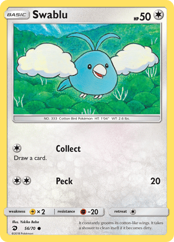 Swablu Dragon Majesty Pokemon Card