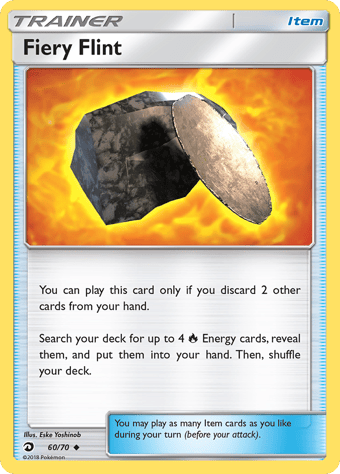 Fiery Flint Dragon Majesty Pokemon Card