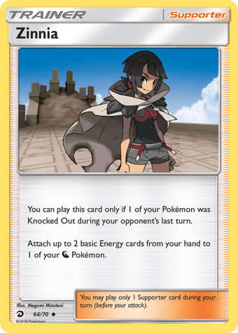 Zinnia Dragon Majesty Pokemon Card