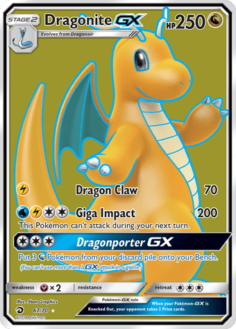 Dragonite-GX Dragon Majesty Pokemon Card