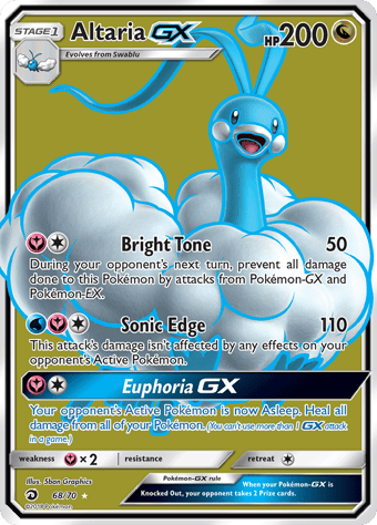 Altaria-GX Dragon Majesty Pokemon Card
