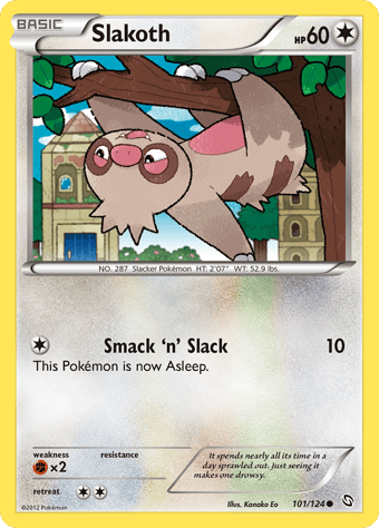 Slakoth Dragons Exalted Pokemon Card
