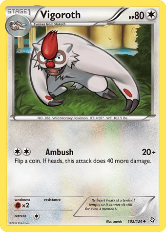 Vigoroth Dragons Exalted Pokemon Card