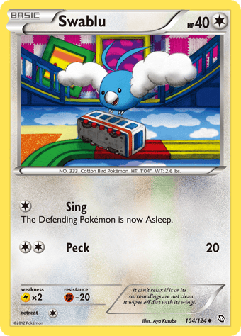 Swablu Dragons Exalted Pokemon Card