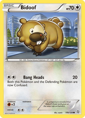 Bidoof Dragons Exalted Pokemon Card