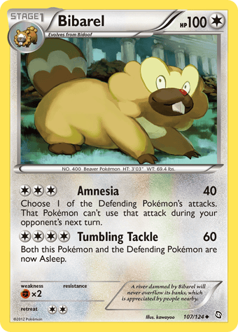 Bibarel Dragons Exalted Pokemon Card