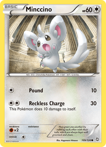 Minccino Dragons Exalted Pokemon Card