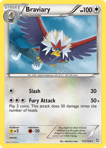 Braviary Dragons Exalted Pokemon Card