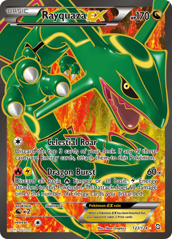Rayquaza-EX Dragons Exalted Pokemon Card